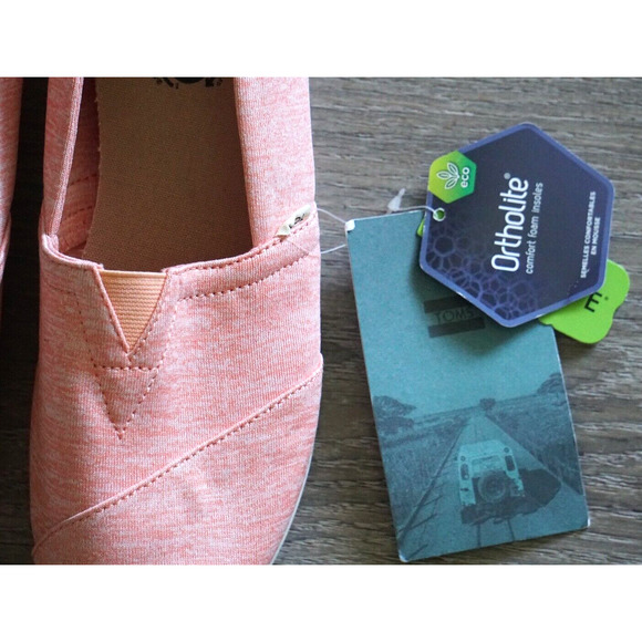 TOMS Women's Classic Alpargata Flat Apricot Repreve Melange Knit US 6.5M - Picture 4 of 8